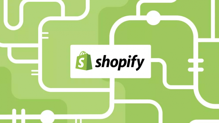 Shopify with green background